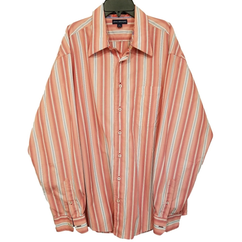JOHN ASHFORD Dress Shirt Flip Cuff XL